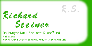 richard steiner business card